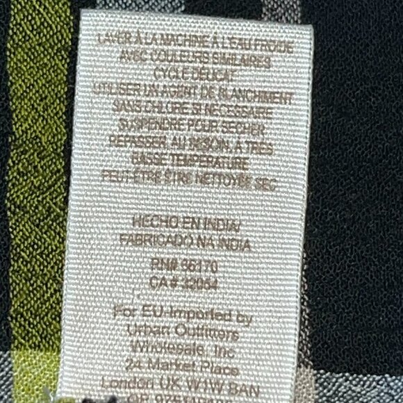 FREE PEOPLE Falling Stars Oversized Babydoll Plaid Mini Dress w/Tie Wrists - XS - Picture 16 of 16